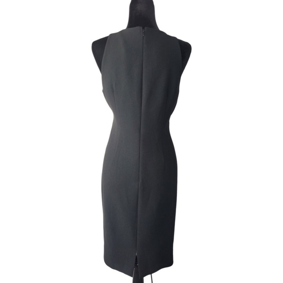 NWT E. Tahari black with navy detail sleeveless midi sheath dress size 8 - Picture 15 of 15